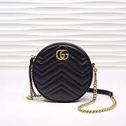 GUCCI | GG Marmont Mini Round Shoulder Bag Black- 550154 - 1