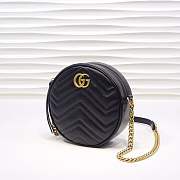 GUCCI | GG Marmont Mini Round Shoulder Bag Black- 550154 - 2