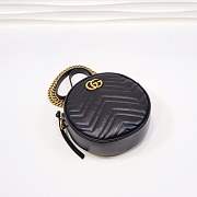GUCCI | GG Marmont Mini Round Shoulder Bag Black- 550154 - 3