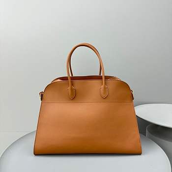The Row Large Margaux 17 Bag Brown