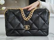 Chanel 19 Maxi Bag Black with Lambskin - 1