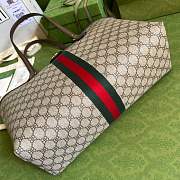 GUCCI OPHIDIA GG MEDIUM TOTE BEIGE AND EBONY - 5