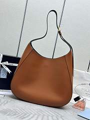 Prada Large leather shoulder bag with topstitching - 3