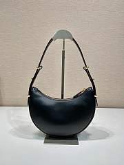 Prada Arqué leather shoulder bag Black-22.5*18.5*6.5cm - 6