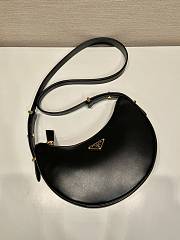 Prada Arqué leather shoulder bag Black-22.5*18.5*6.5cm - 3
