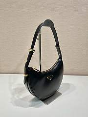 Prada Arqué leather shoulder bag Black-22.5*18.5*6.5cm - 2