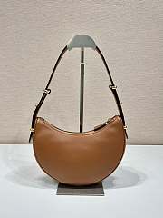 Prada Arqué leather shoulder bag Brown-22.5*18.5*6.5cm - 2