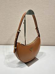 Prada Arqué leather shoulder bag Brown-22.5*18.5*6.5cm - 3
