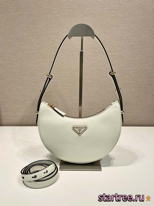 Prada Arqué leather shoulder bag White-22.5*18.5*6.5cm - 1