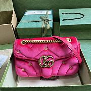 Gucci | GG MARMONT SERIES SMALL SHOULDER BAG Rose Pink Velvet - 1