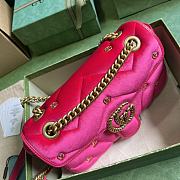 Gucci | GG MARMONT SERIES SMALL SHOULDER BAG Rose Pink Velvet - 4