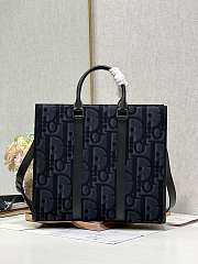 Dior East-West Tote Bag  Black Maxi Dior Oblique Jacquard - 1