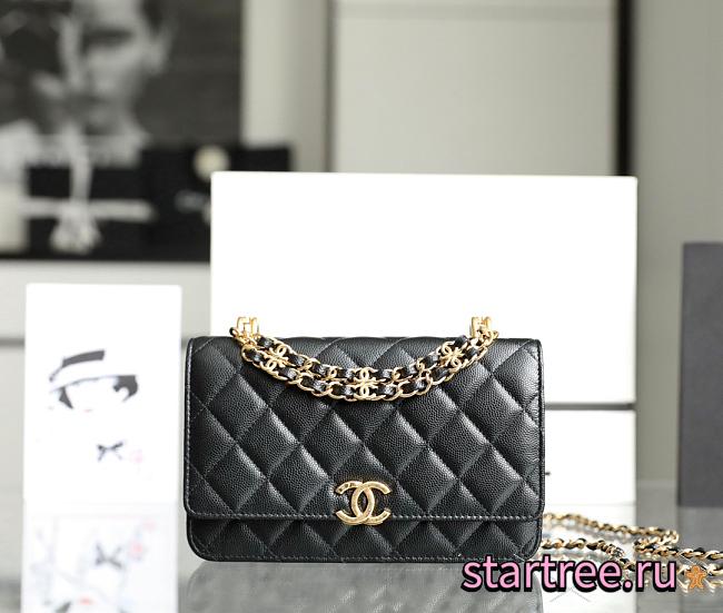 Chanel 22k Clutch with Chain in Black  - 1