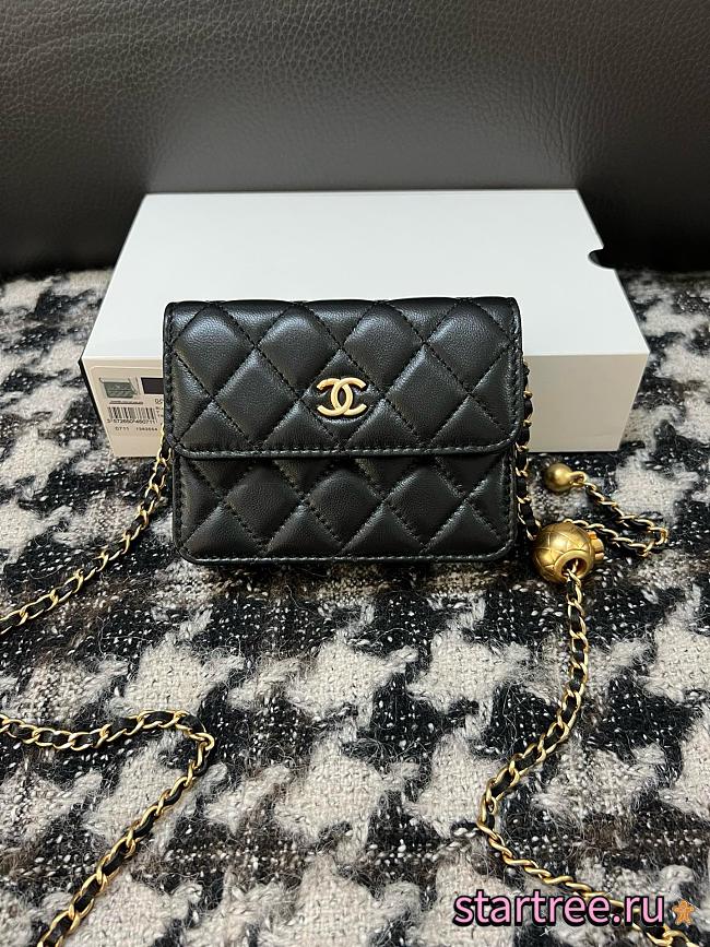 CHANEL 2020 Gold Ball with Chain bag AP1465 black - 1