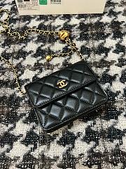 CHANEL 2020 Gold Ball with Chain bag AP1465 black - 5