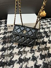 CHANEL 2020 Gold Ball with Chain bag AP1465 black - 4