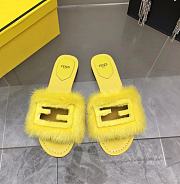 Fendi Baguette Yellow sandals - 1