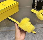 Fendi Baguette Yellow sandals - 5