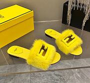 Fendi Baguette Yellow sandals - 4