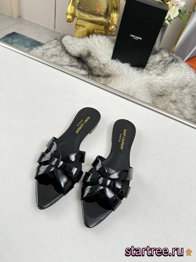 YSL Saint Lauren Slipper in Black - 1