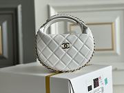 CHANEL Lambskin Quilted Chain Around Pouch White-16cm - 1