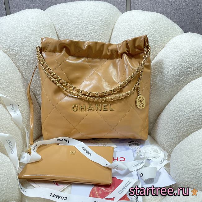 Chanel 22 Small Shoulder bag Caramel -35x37x7cm - 1