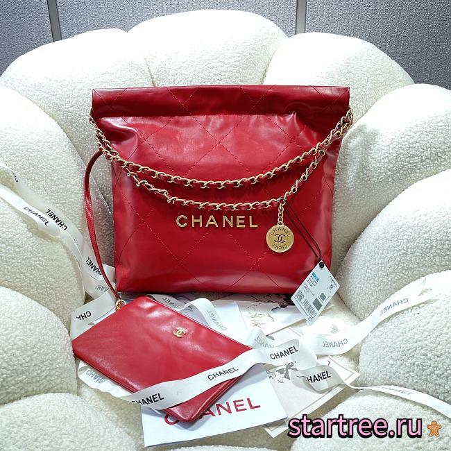 Chanel 22 Small Shoulder bag Red -35x37x7cm - 1