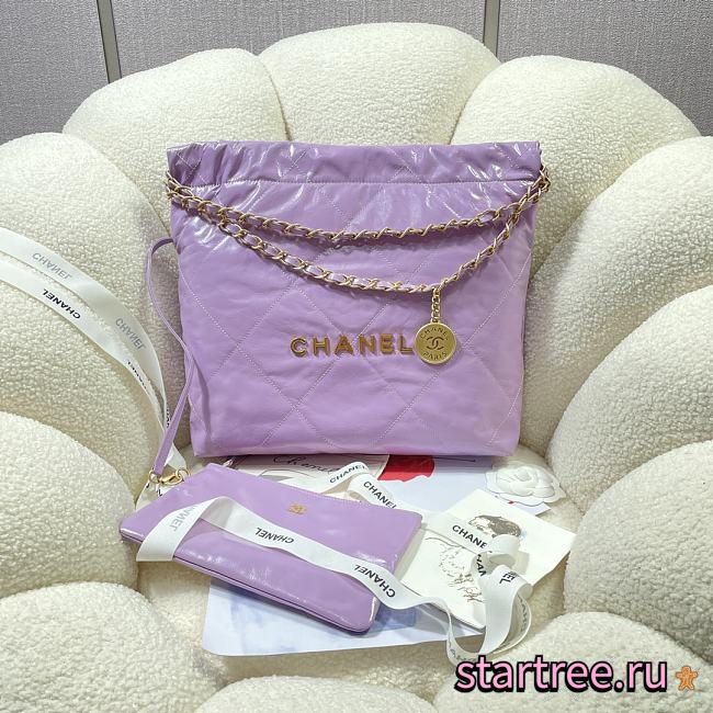 Chanel 22 Small Shoulder bag Purple -35x37x7cm - 1