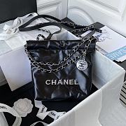 Chanel Mini 22 Bag Black With Slilver Hardware - 1