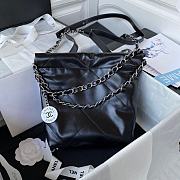 Chanel Mini 22 Bag Black With Slilver Hardware - 2