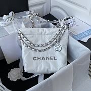 Chanel Mini 22 Bag White With Slilver Hardware - 1