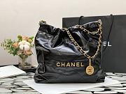 Chanel 22 Small Shoulder bag Black With Gold Hardware -35x37x7cm  - 1