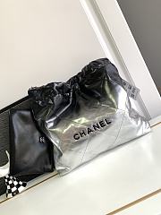 Chanel 22 Small Shoulder Black and Silver Gradient Color - 1