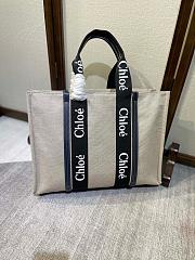 Chloé Large Woody Tote Bag Black - 1