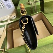 GUCCI Gucci Bamboo Handle Chain Bag Black 675795 - 5