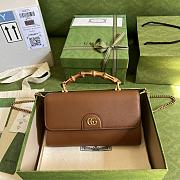 GUCCI Gucci Bamboo Handle Chain Bag Caramel 675795 - 1