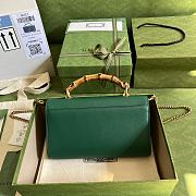 GUCCI Gucci Bamboo Handle Chain Bag Green 675795 - 3