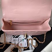Chanel Mini Classic Bag With Diamond Handle In Pink - 2