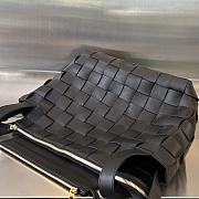BOTTEGA VENETA Bowling Cassette Woven Leather Shoulder Bag In Black  - 2