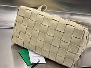 BOTTEGA VENETA Bowling Cassette Woven Leather Shoulder Bag In Light Beige - 4