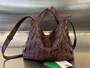 BOTTEGA VENETA Bowling Cassette Woven Leather Shoulder Bag In Barolo - 1