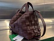 BOTTEGA VENETA Bowling Cassette Woven Leather Shoulder Bag In Barolo - 5