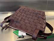 BOTTEGA VENETA Bowling Cassette Woven Leather Shoulder Bag In Barolo - 3