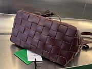 BOTTEGA VENETA Bowling Cassette Woven Leather Shoulder Bag In Barolo - 2