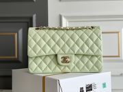 CHANEL | Classic Flap bag Caviar Gold Metal Green - A01113 - 25cm - 1