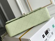 CHANEL | Classic Flap bag Caviar Gold Metal Green - A01113 - 25cm - 5