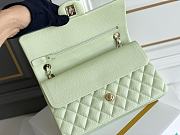 CHANEL | Classic Flap bag Caviar Gold Metal Green - A01113 - 25cm - 2