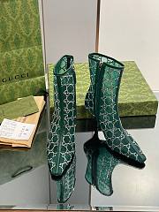 GUCCI WOMEN'S GG MID-HEEL BOOT In Green  - 1