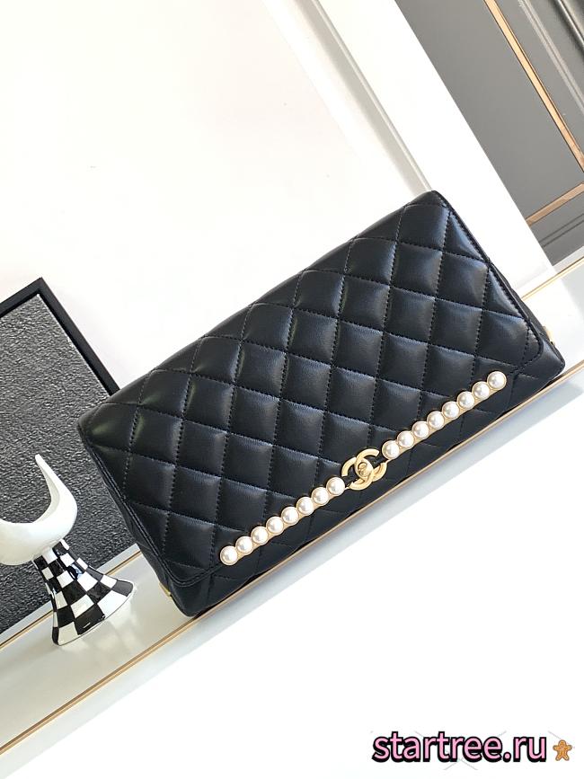 Chanel Dinner Bag With Pearls In Black-15*30*4cm - 1