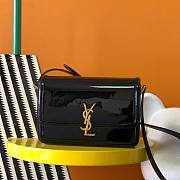 YSL Saint Lauren SOLFERINO MEDIUM PATENT LEATHER SHOULDER BAG - 1